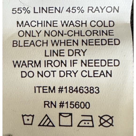 Briggs Womens Medium Black Linen Blend Shorts Casual Summer New With Tags - Picture 8 of 9